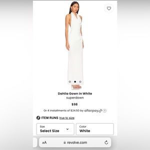 Dahlia Gown in White by superdown